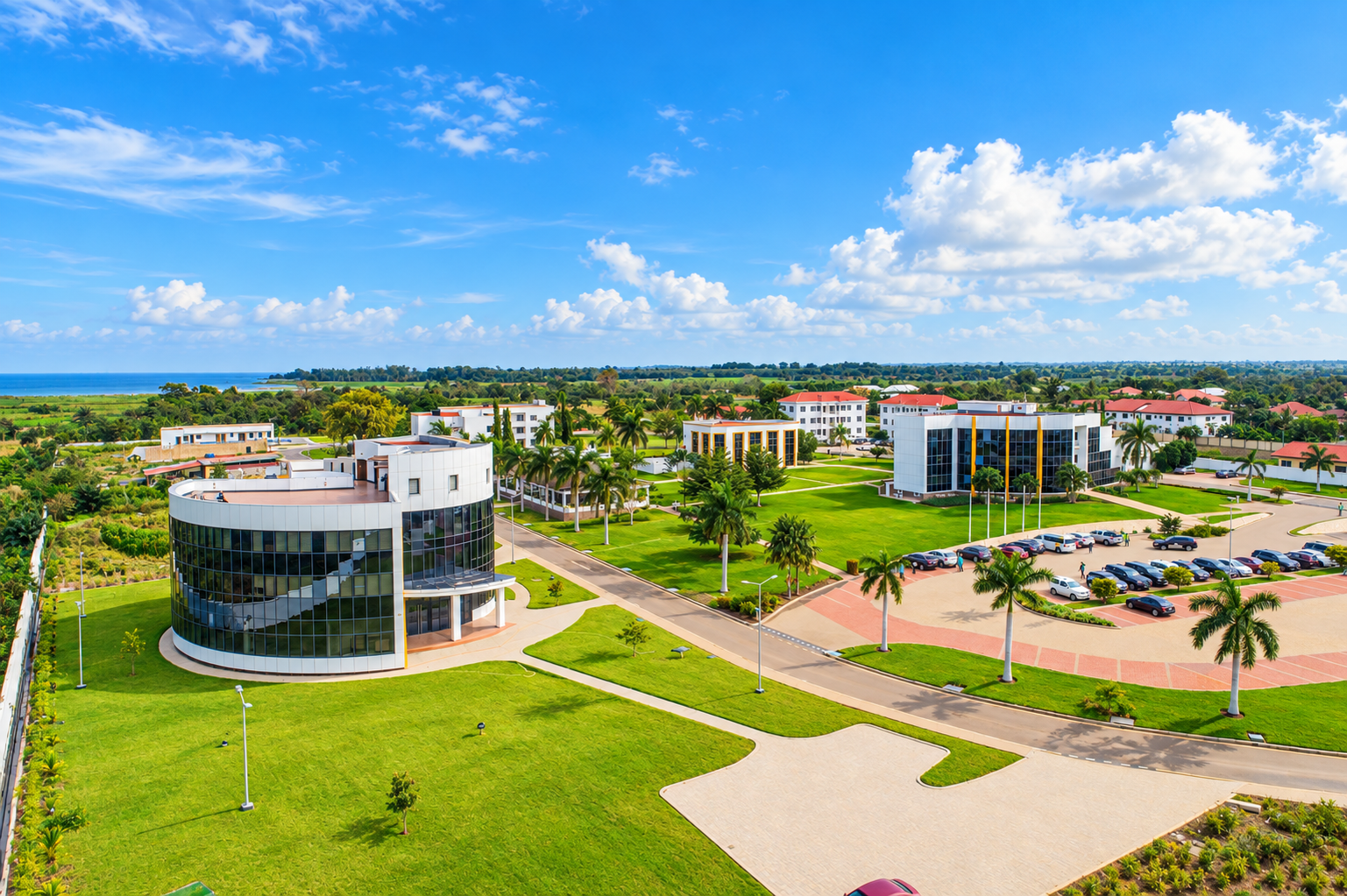 Students on the Ensign Global University campus